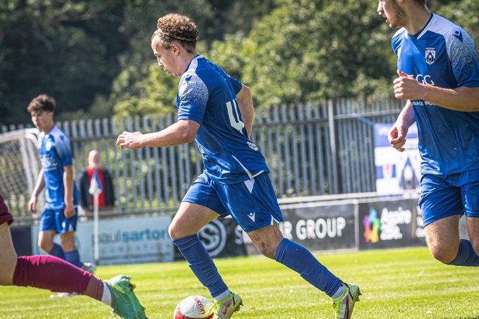 Daniel John scored the fifth for his first senior goal for Haverfordwest County